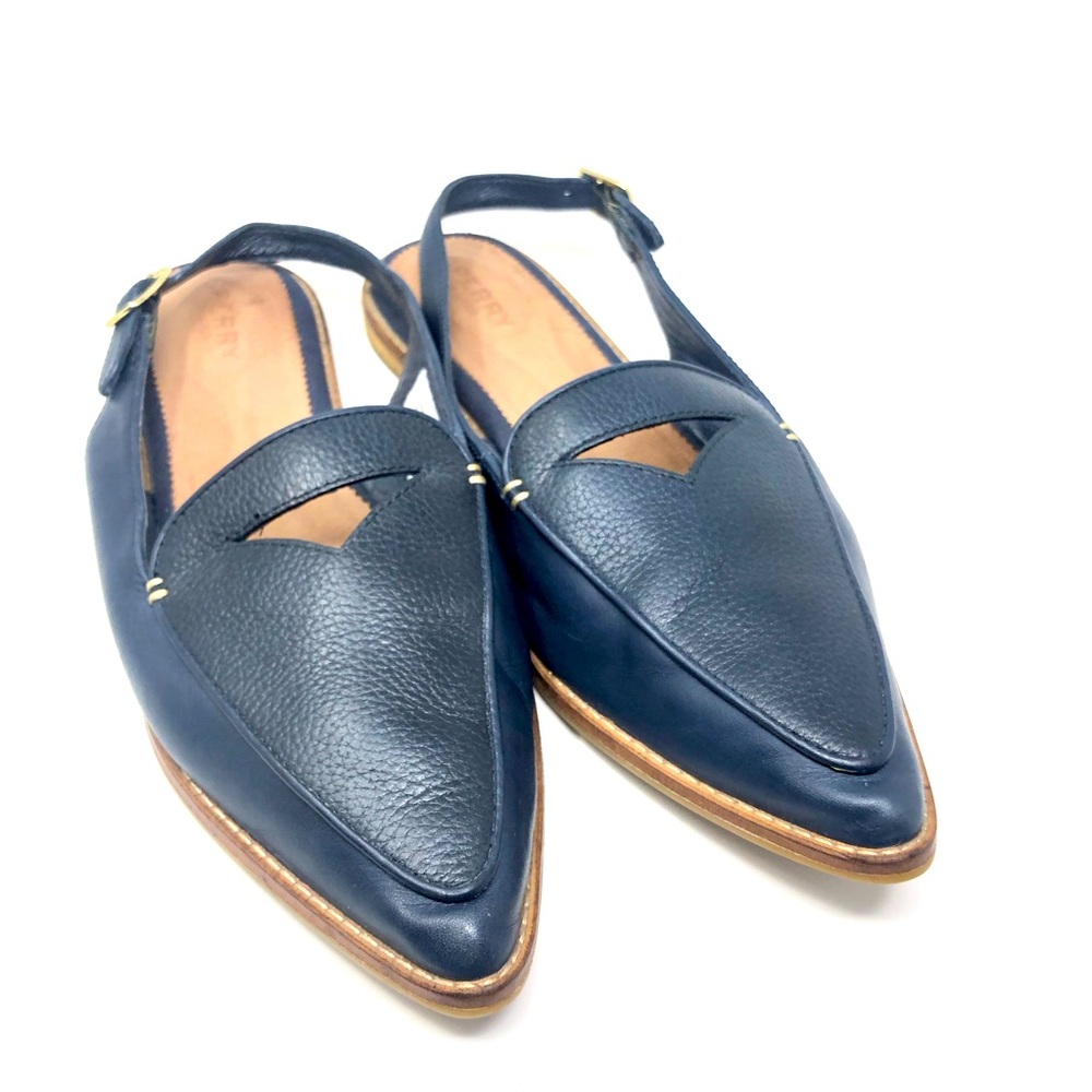 Sperry Navy Blue Leather Flats